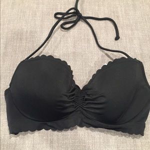 Victoria Secret Black scallop swimsuit top